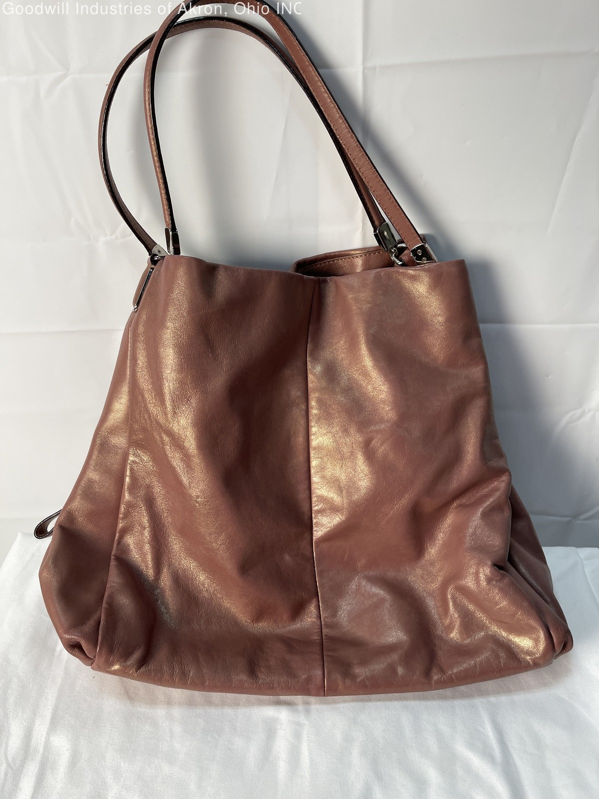 Gently Loved Certified Authentic Rose Gold Coach Satchel Handbag