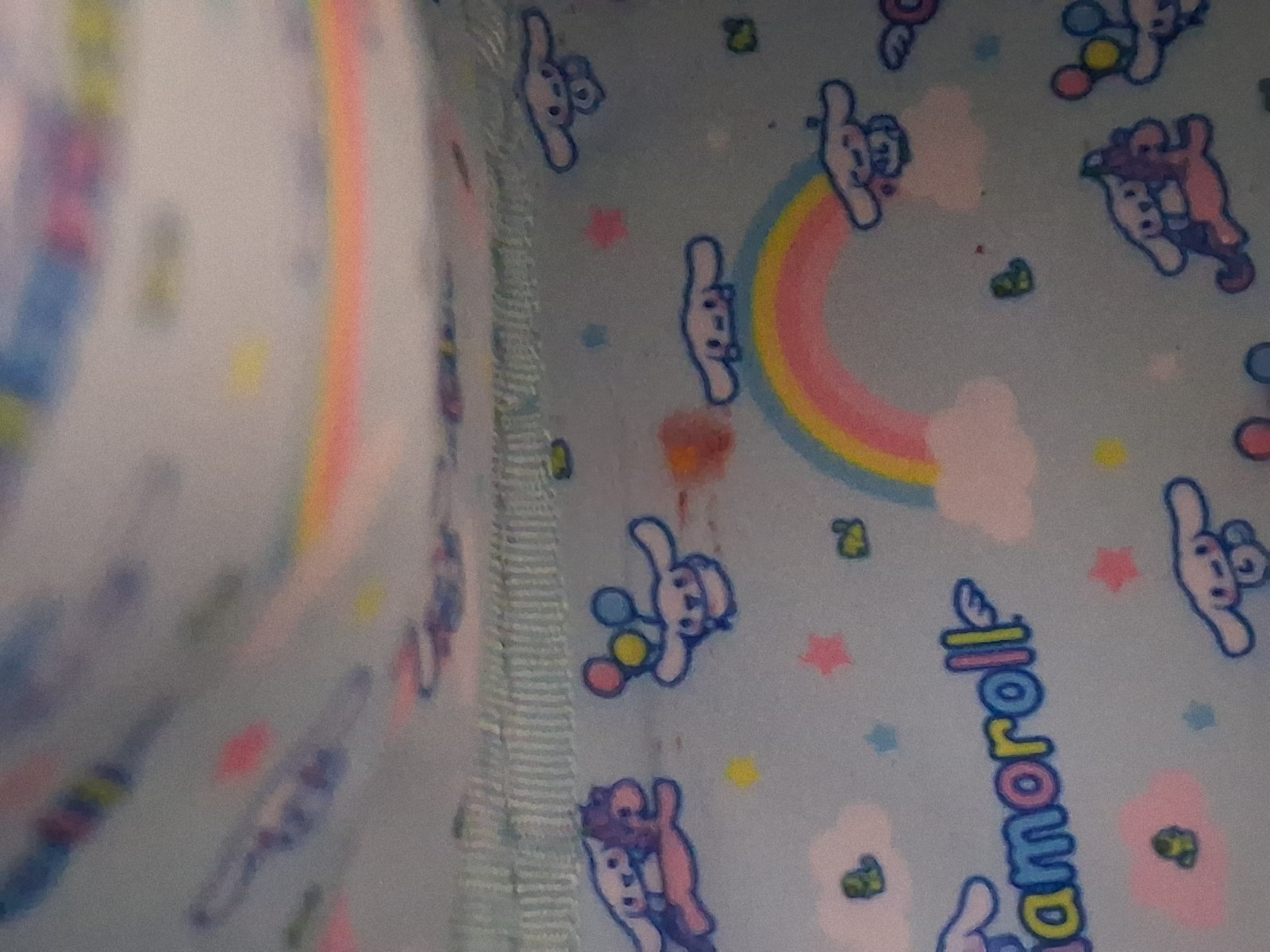 Loungefly Sanrio Cinnamoroll Mini Backpack White/Blue Zip Rainbow Bag Charm