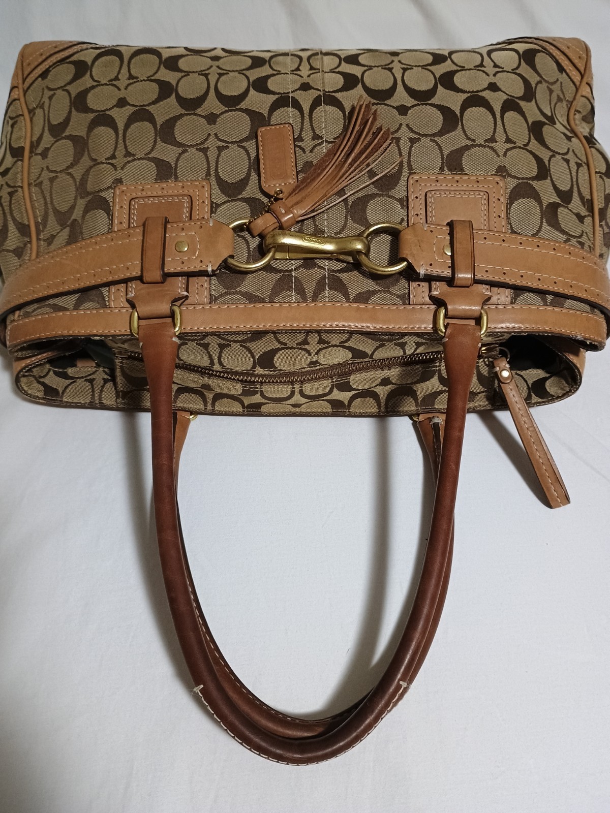 HUGE Coach Hampton Horsebit Satchel Tote XL🏵19 x 10 x 6 Handbag 10537 + Hangtag