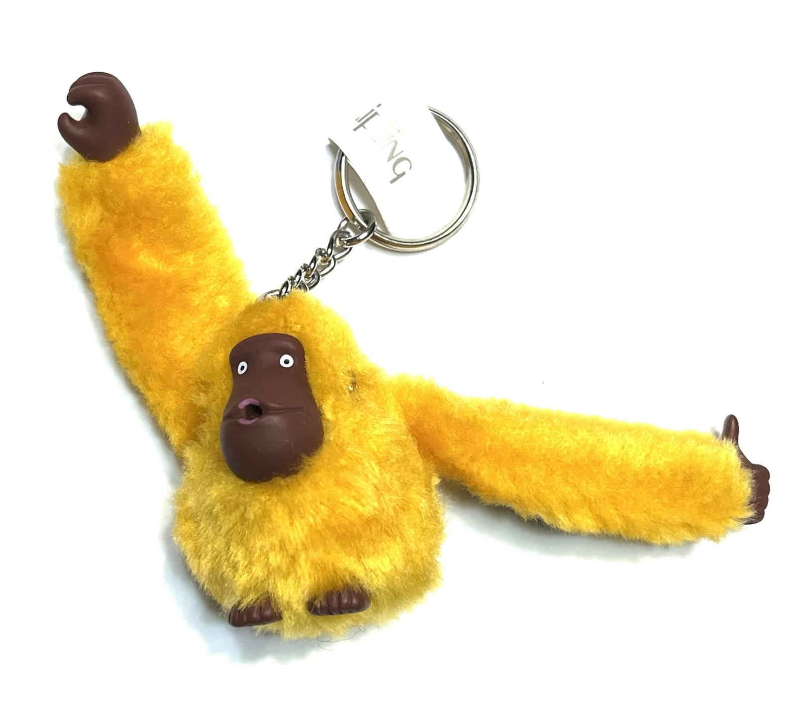 NWOT 3 (three) KIPLING 2” Yellow Monkey Key Chain Ring Bag Charm Fob (229)
