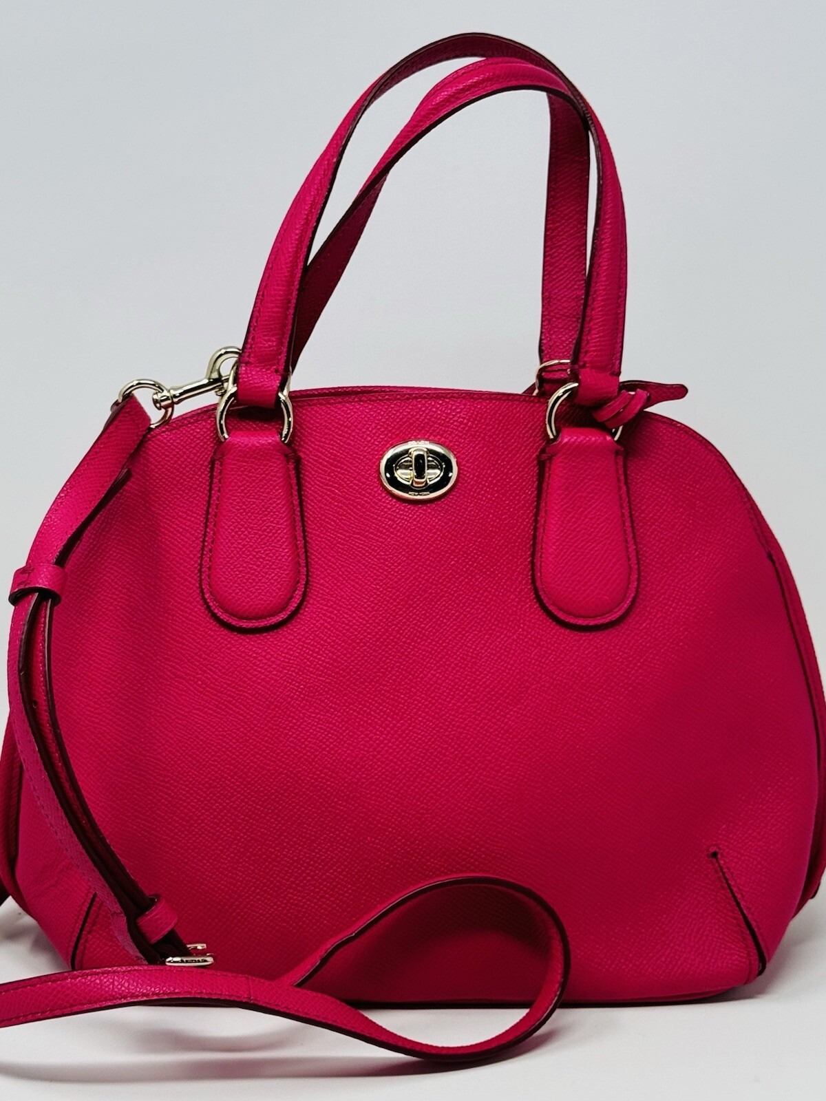 COACH PRINCE STREET MINI Pink Ruby SATCHEL Crossbody SHOULDER BAG 34940 Leather