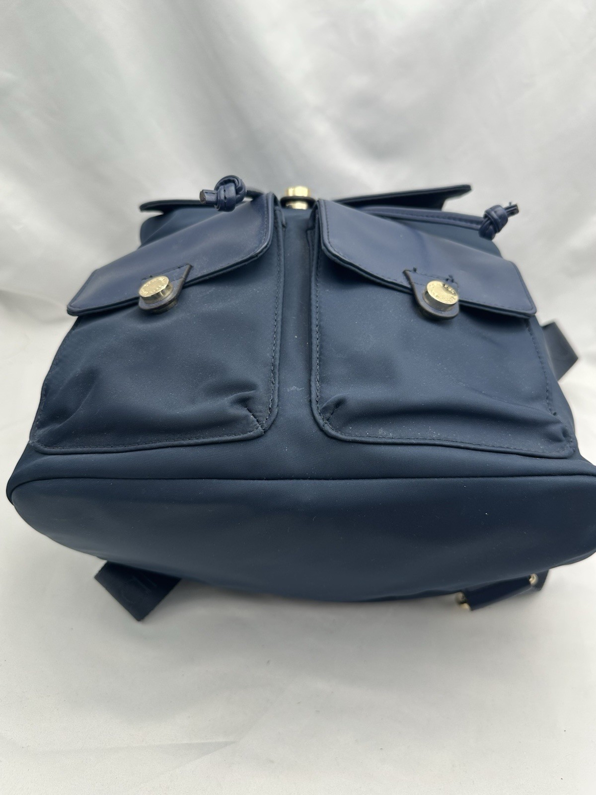 Calvin Klein, dressy nylon backpack Blue Paula As Shown Flaws Present Cinch