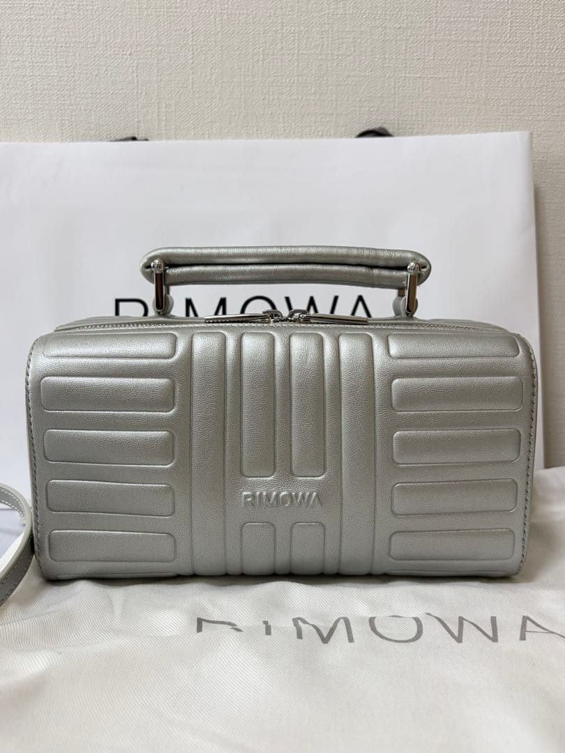 RIMOWA Groove Crossbody Bag Small Silver Leather Shoulder Bag Women’s Italy