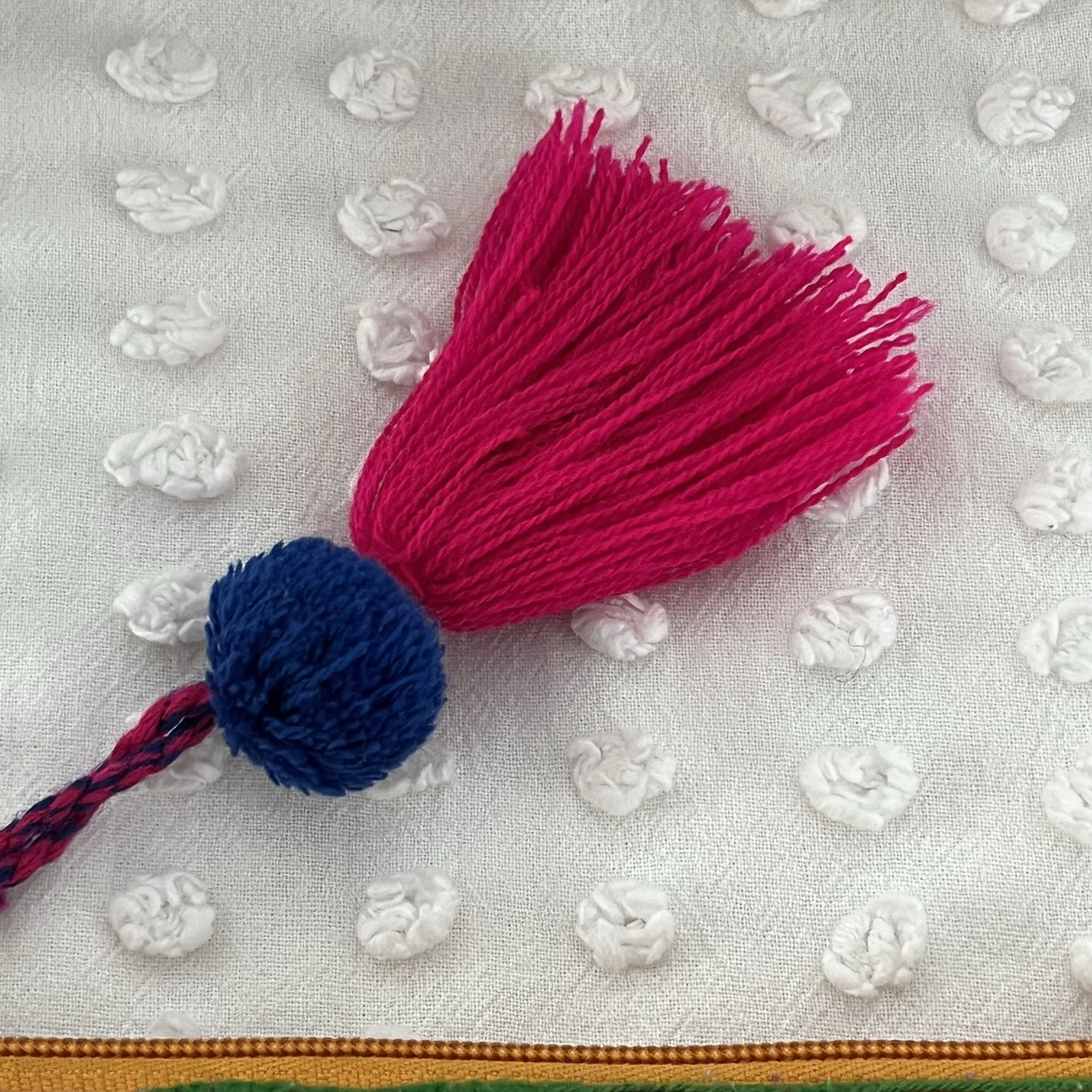 Vibrant Kutch Embroidery/mirror Zip Pouch/cosmetic Bag 11.5×9” in Made in India