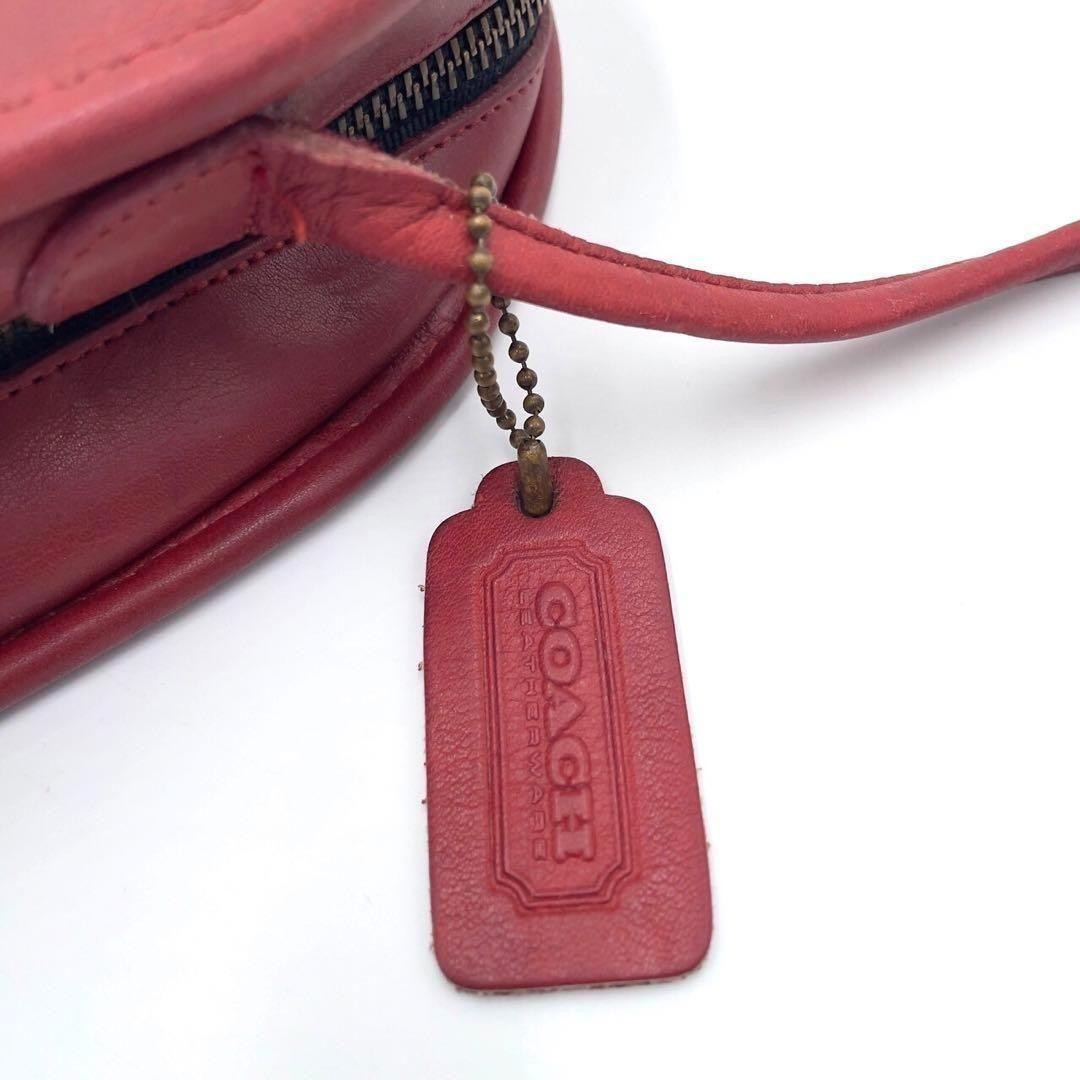 Old Coach Made in Japan Mini Shoulder Bag Half Moon Shape Leather R