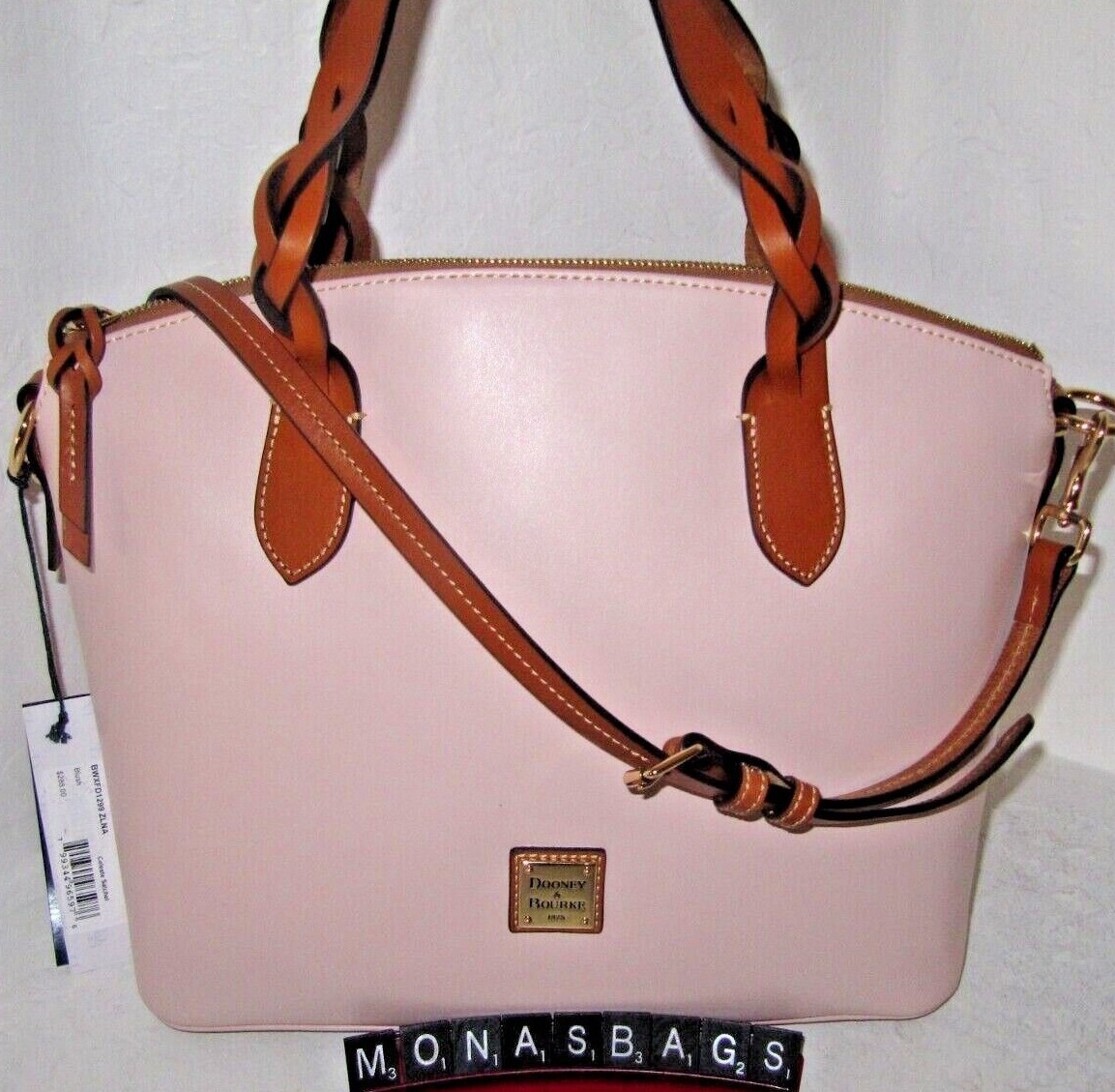 Dooney & Bourke New Celeste Satchel Blush Light Pink Wexford Leather NWT $288