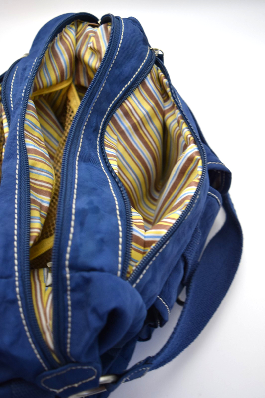 Travelon Anti-Theft Purse Shoulder Bag Hobo Messenger Cargo Pockets Navy Blue