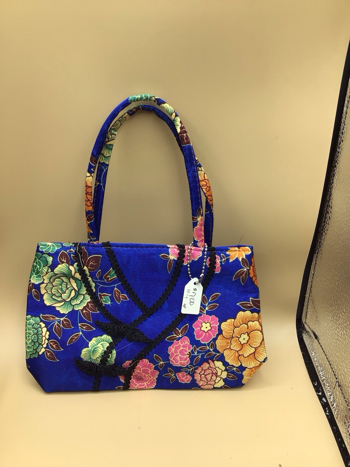 PRETTY HANDBAG MADE WITH ORIENTAL MATERIAL SMALL YOU PICK THE COLOR NWOT