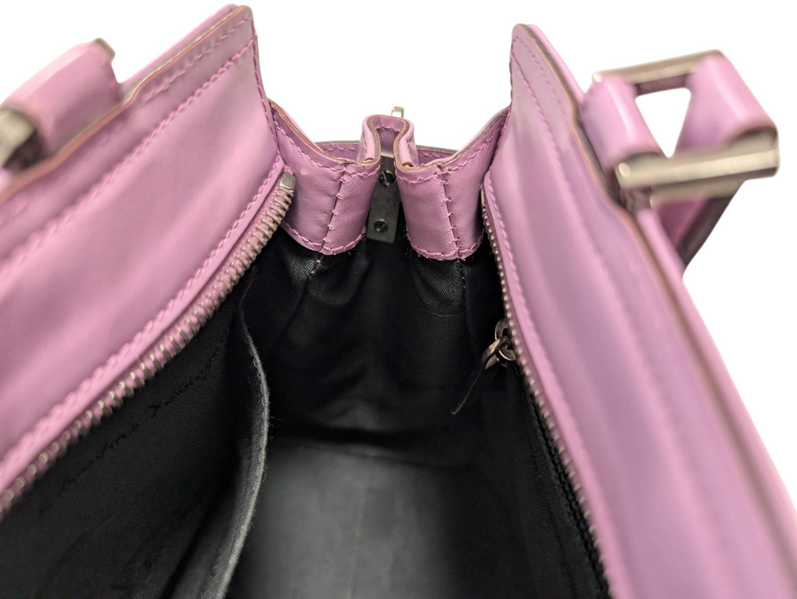 Salvatore Ferragamo Gancini Shoulder Hand Bag Leather Light purple