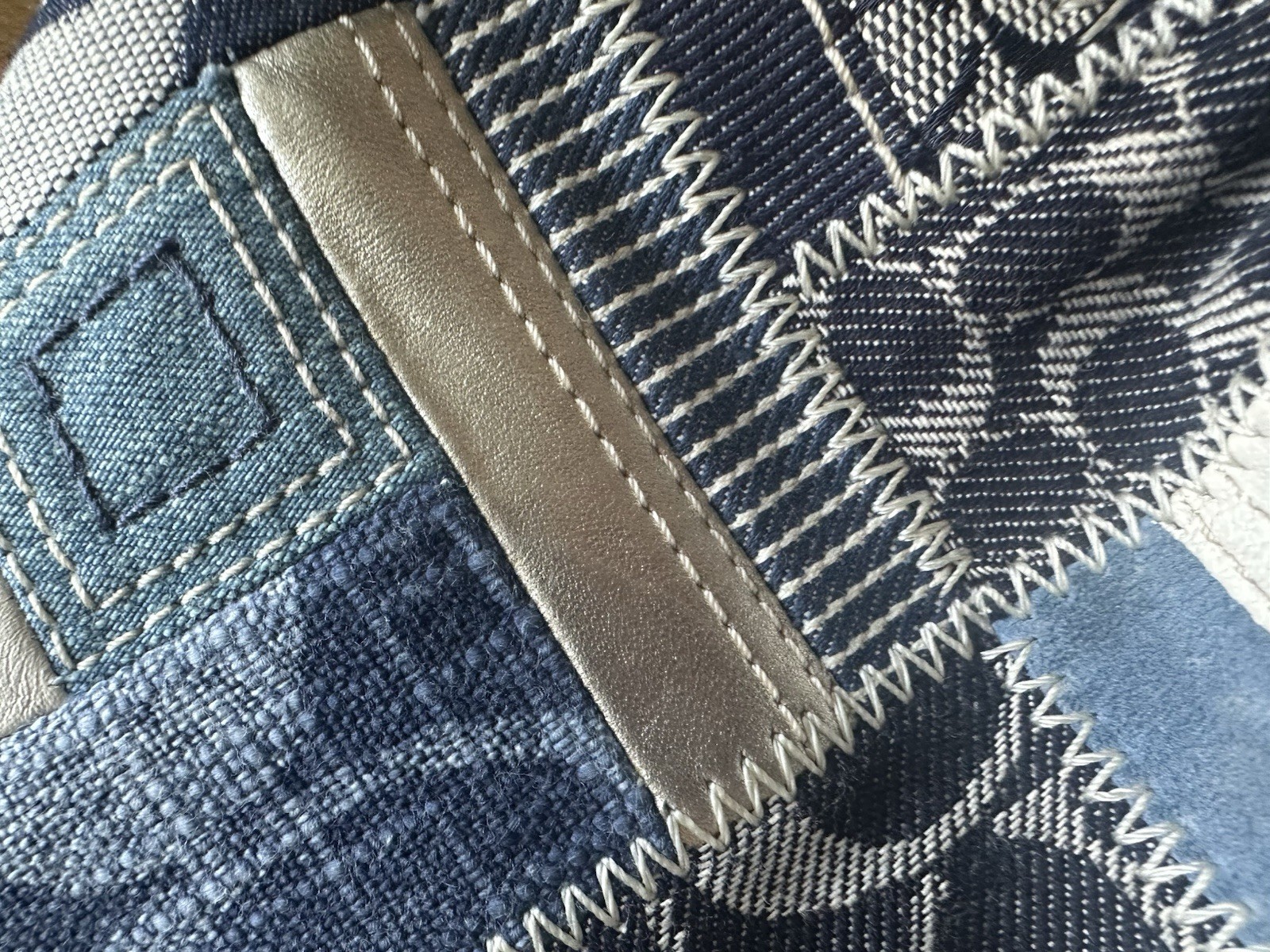 Coach Y2K Denim Patchwork Pouch Mini Bag 41461 Detachable Strap RARE