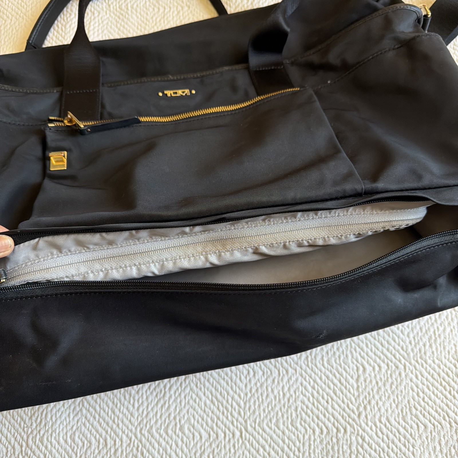 TUMI Voyageur Dorsten Expandable Duffel Holdall Black Travel Bag