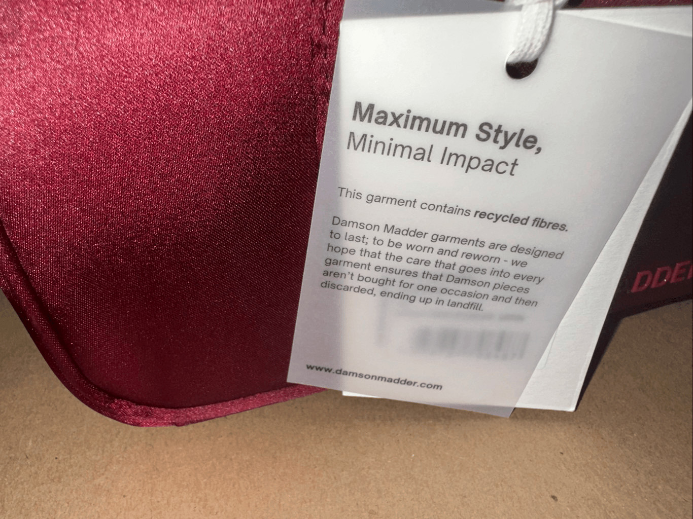 Damson Madder Benny Mini Bowler Satin Bag Burgundy NWT East West Shoulder Bag
