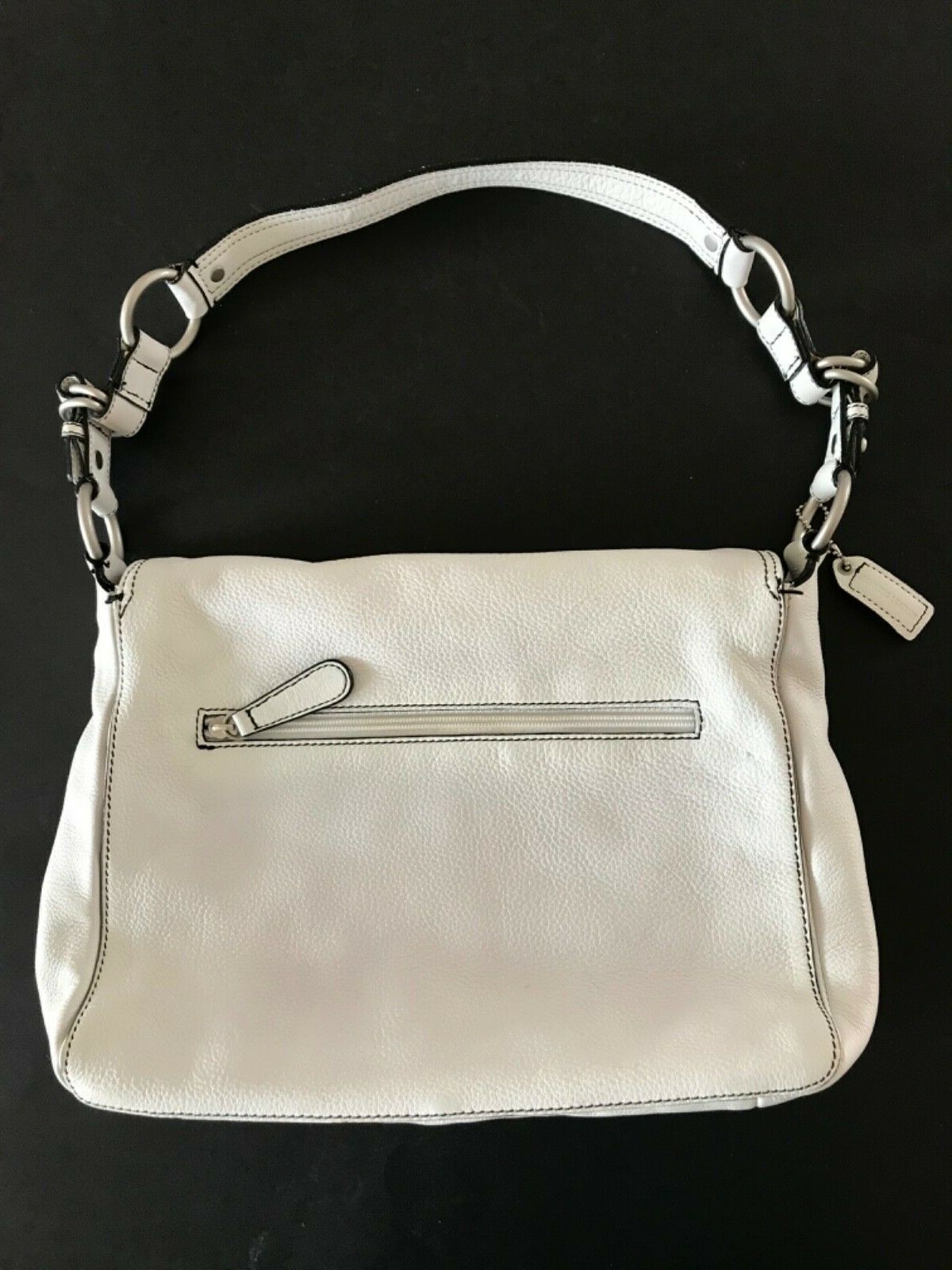 Hobo Shoulder Purse Off White Leather All-Season Pebbled Made In Canada GREAT