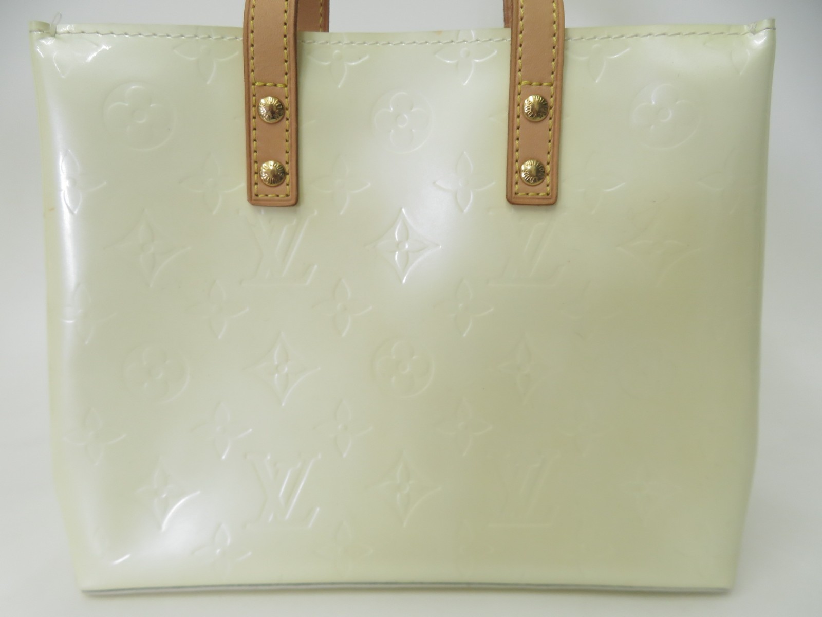 Auth Louis Vuitton Reade PM Monogram Vernis Leather Tote Bag Handbag F#53996