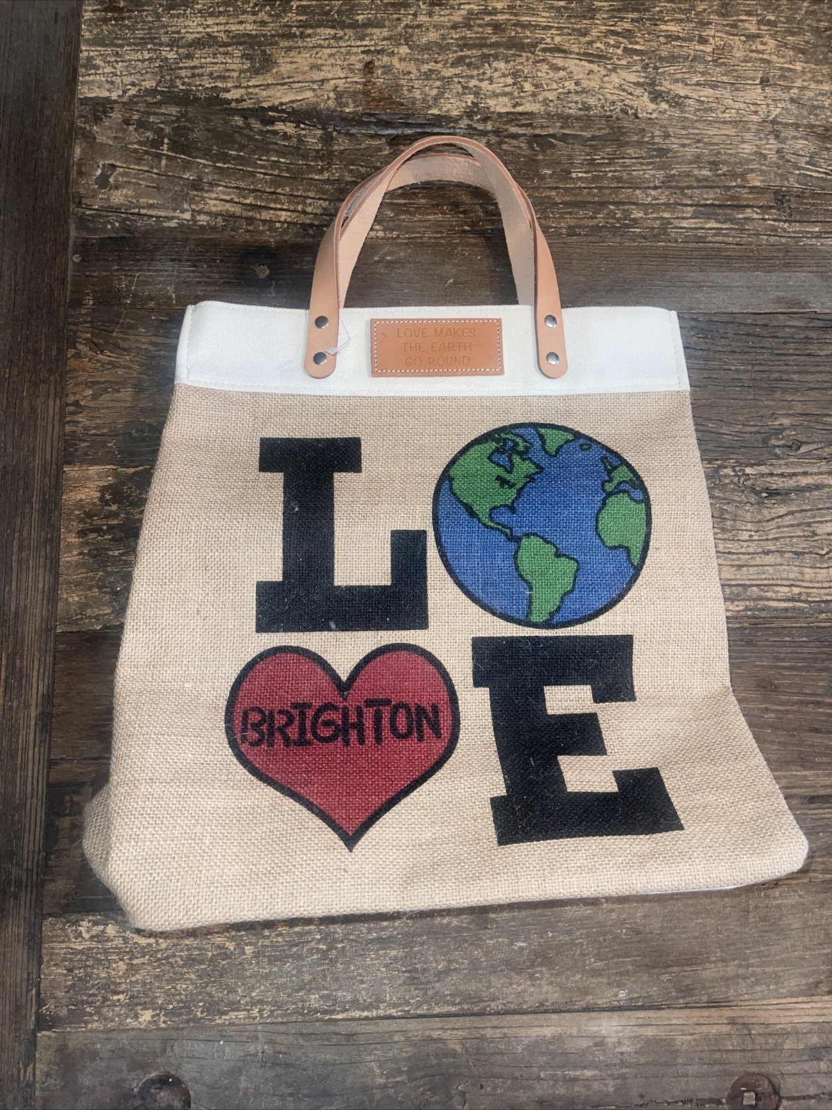 BRIGHTON Love Makes the Earth Go Round Limited Edition Tote Bag NWOT