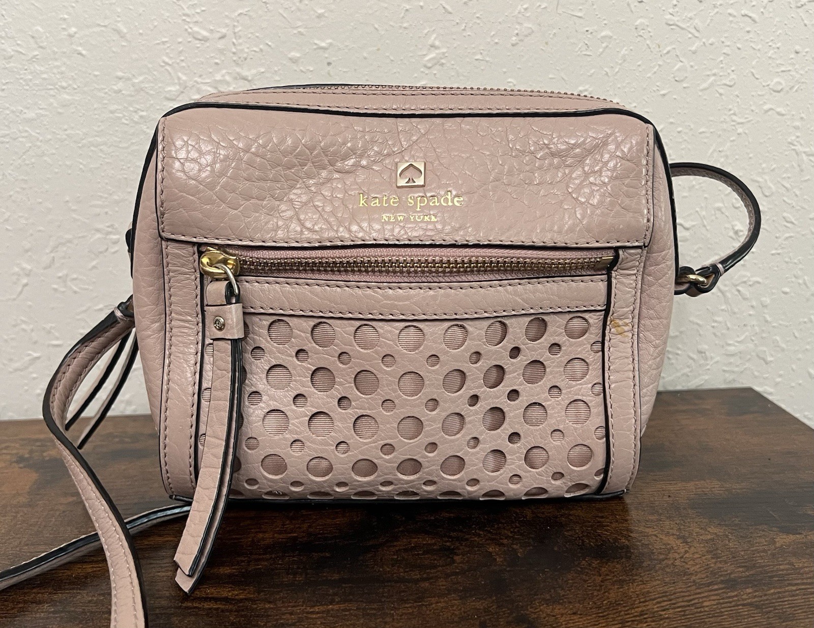 Kate Spade LooLoo Perri Lane Bubbles Leather Crossbody Bag Pink
