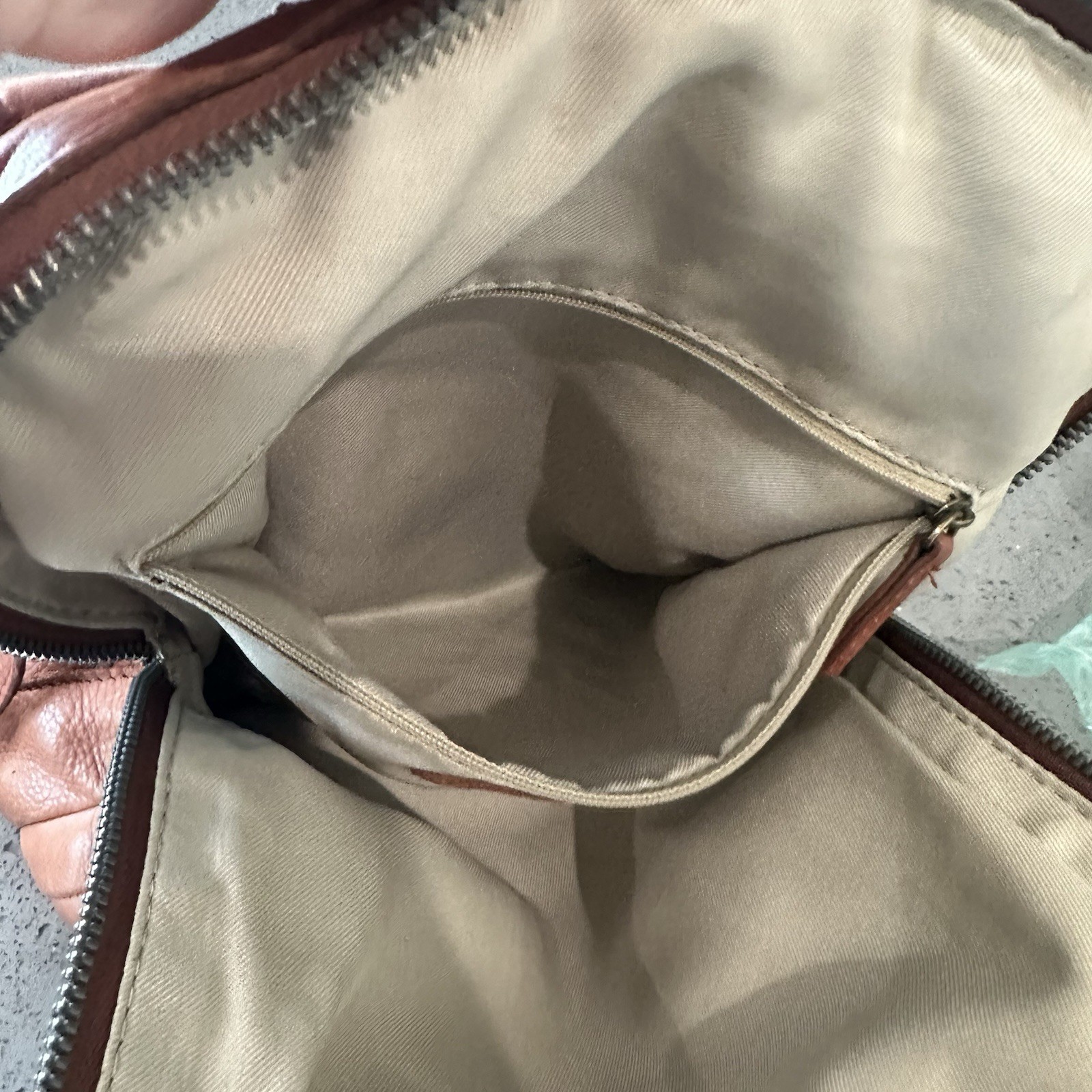 American Leather Co. Brandy Brown Cleveland Leather Backpack Zippered Pockets