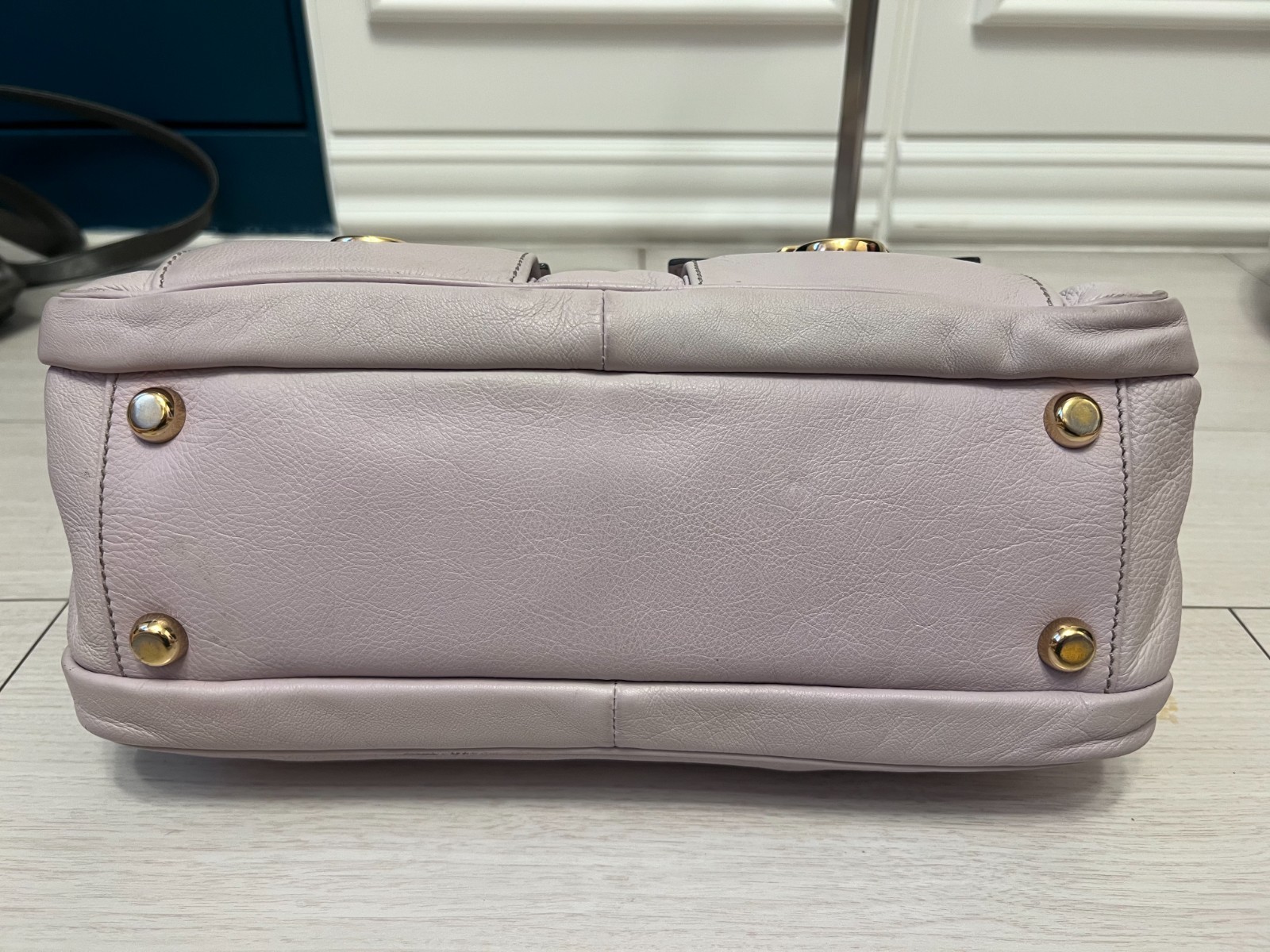 Vintage Marc Jacobs Classic Blake Shoulder bag Satchel Lilac Leather Authentic