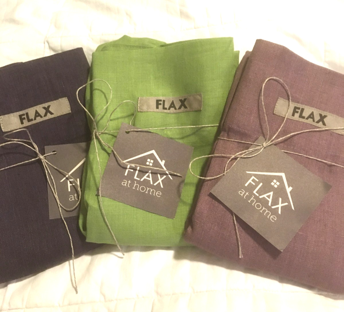 FLAX Linen Tote Bag NWT Double Strap Mauve 15″ x 15″ Roomy New with Tag