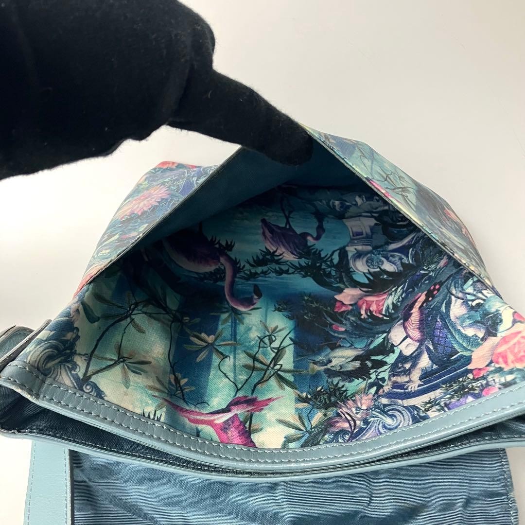Jean Paul Gaultier Eden Paradise Print Flap Shoulder Bag Multicolor Rare