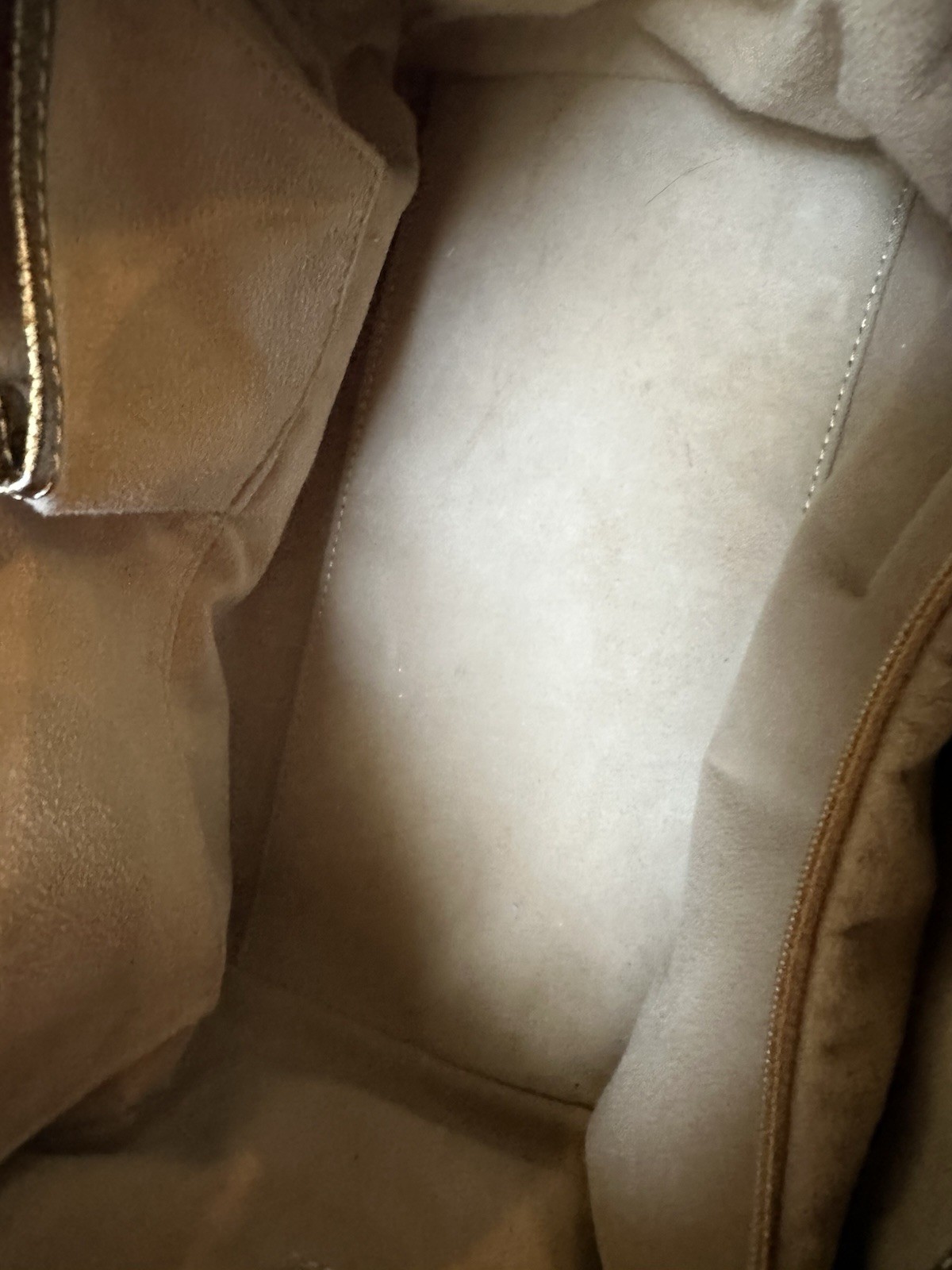 MCM White/Brown Monogram Satchel Top Handle Zip Inner Pockets Key Silver