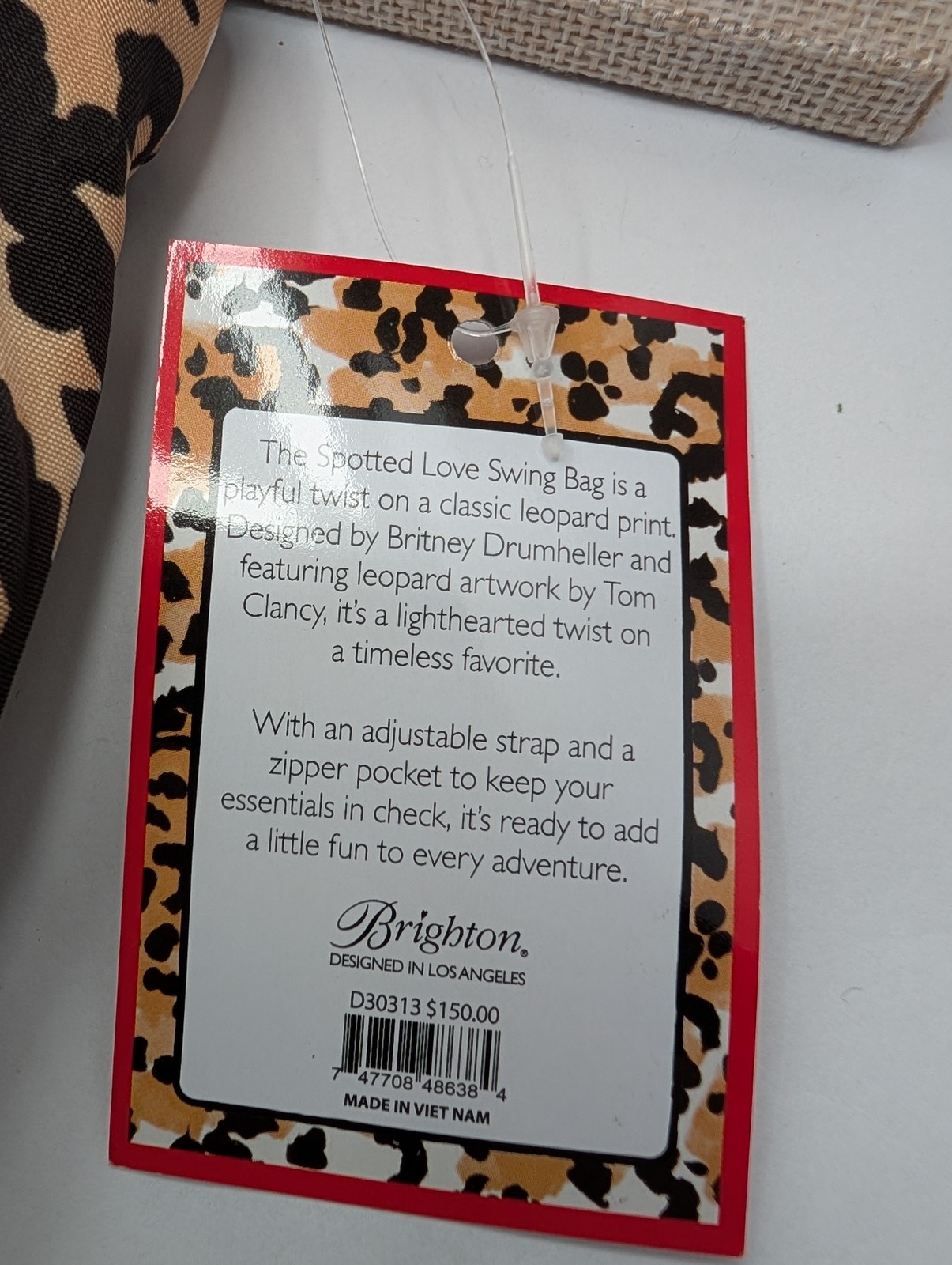 Brighton The Spotted Love Swing Bag Leopard Print Crossbody Purse NEW NWT D30313
