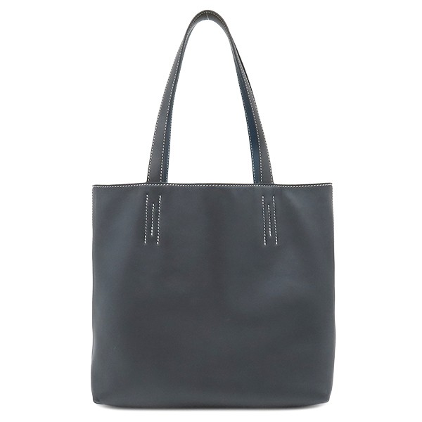 HERMES Tote Bag Doble Sense 28 Sikkim Black x Blue Nuit x Etoupe x Colver