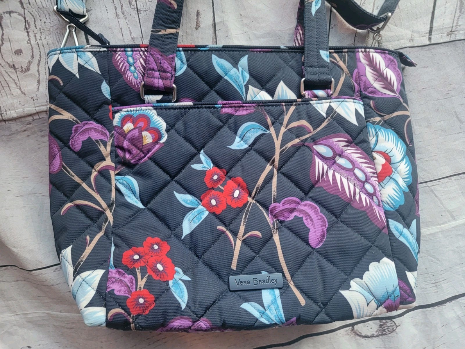 Vera Bradley Crossbody/Hand Bag Mayfair in Bloom Approx 13 X 9 in