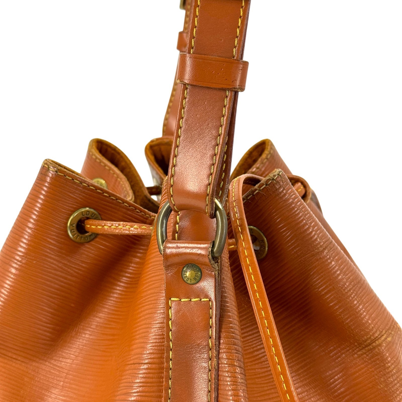 LOUIS VUITTON Petit Noe Epi Leather Kenya Brown Drawstring Bucket Bag M44103