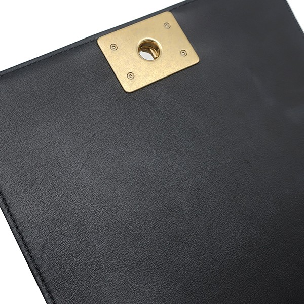 CHANEL Shoulder Bag Boy Chanel 20 A67085 lambskin black Matte Gold Metal
