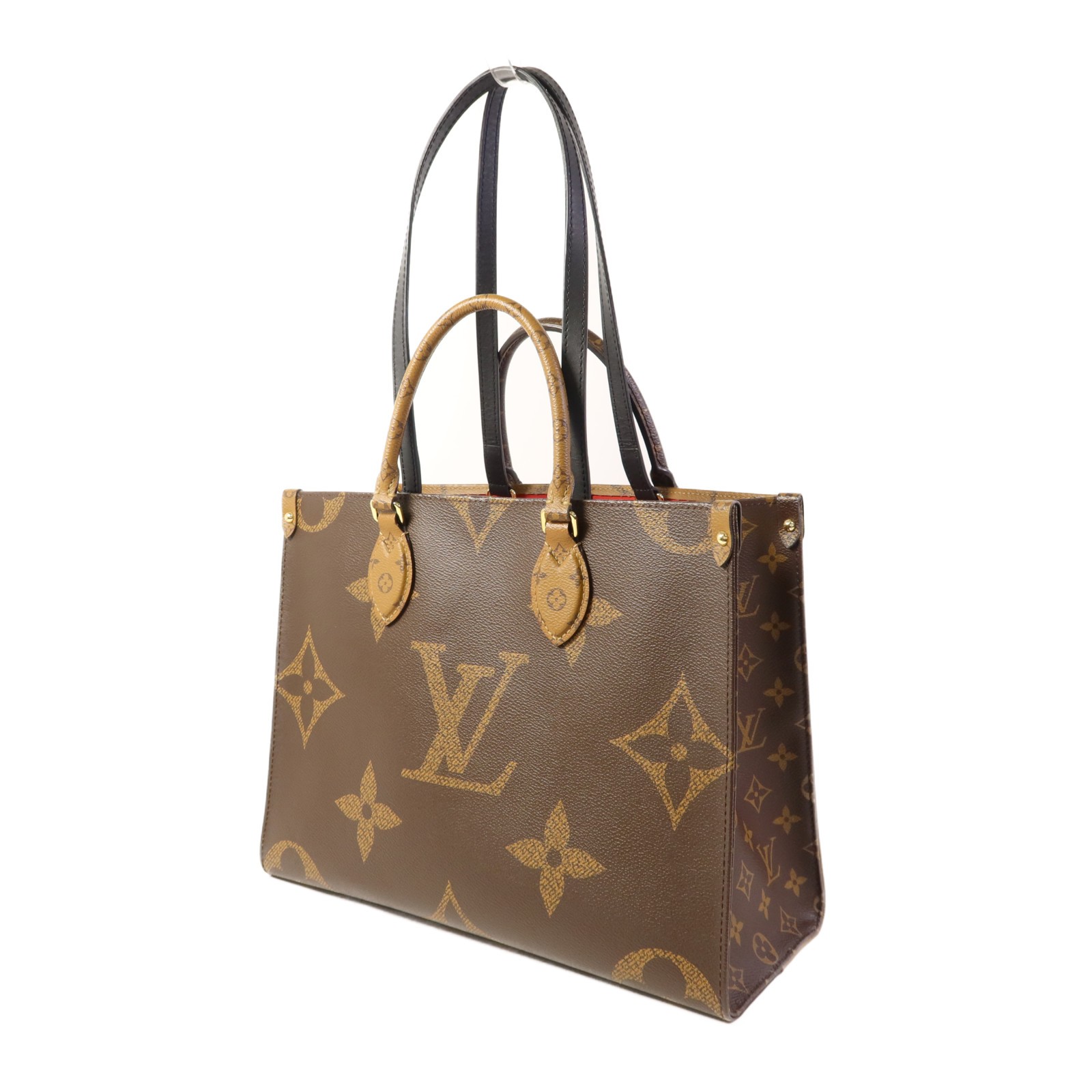 LOUIS VUITTON LV GHW On The Go MM 2 Way Tote Bag M45321 Monogram Giant Brown