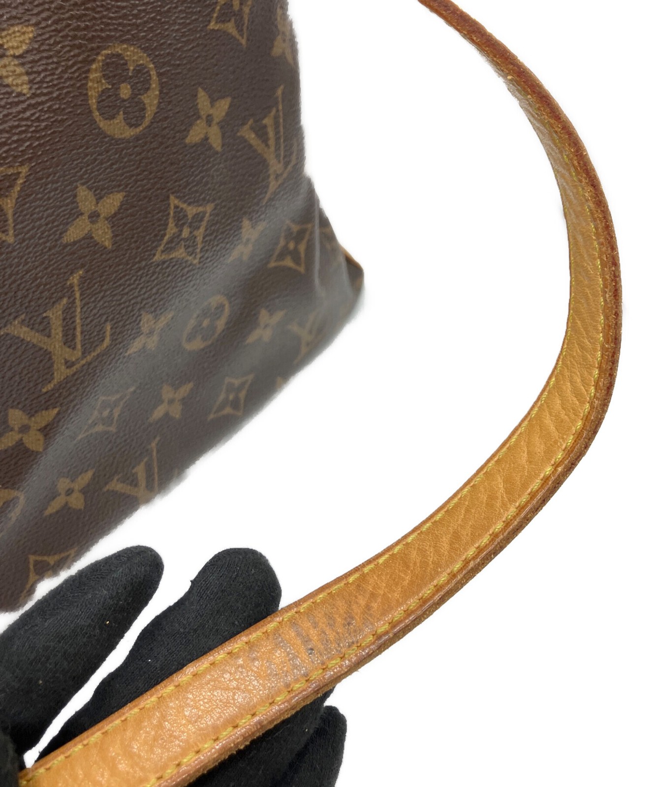 Louis Vuitton Monogram Cabas Mezzo Brown Shoulder Tote M51151 Women Auth