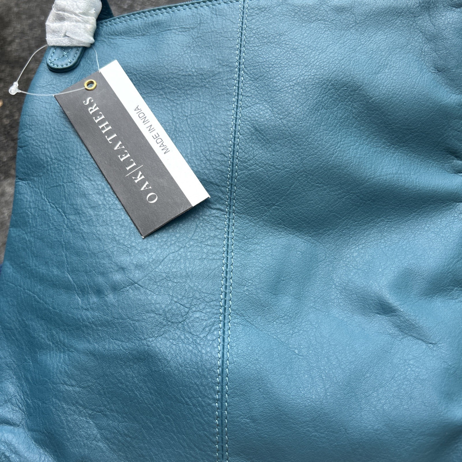 Oak Leathers Blue Crossbody Bag Purse