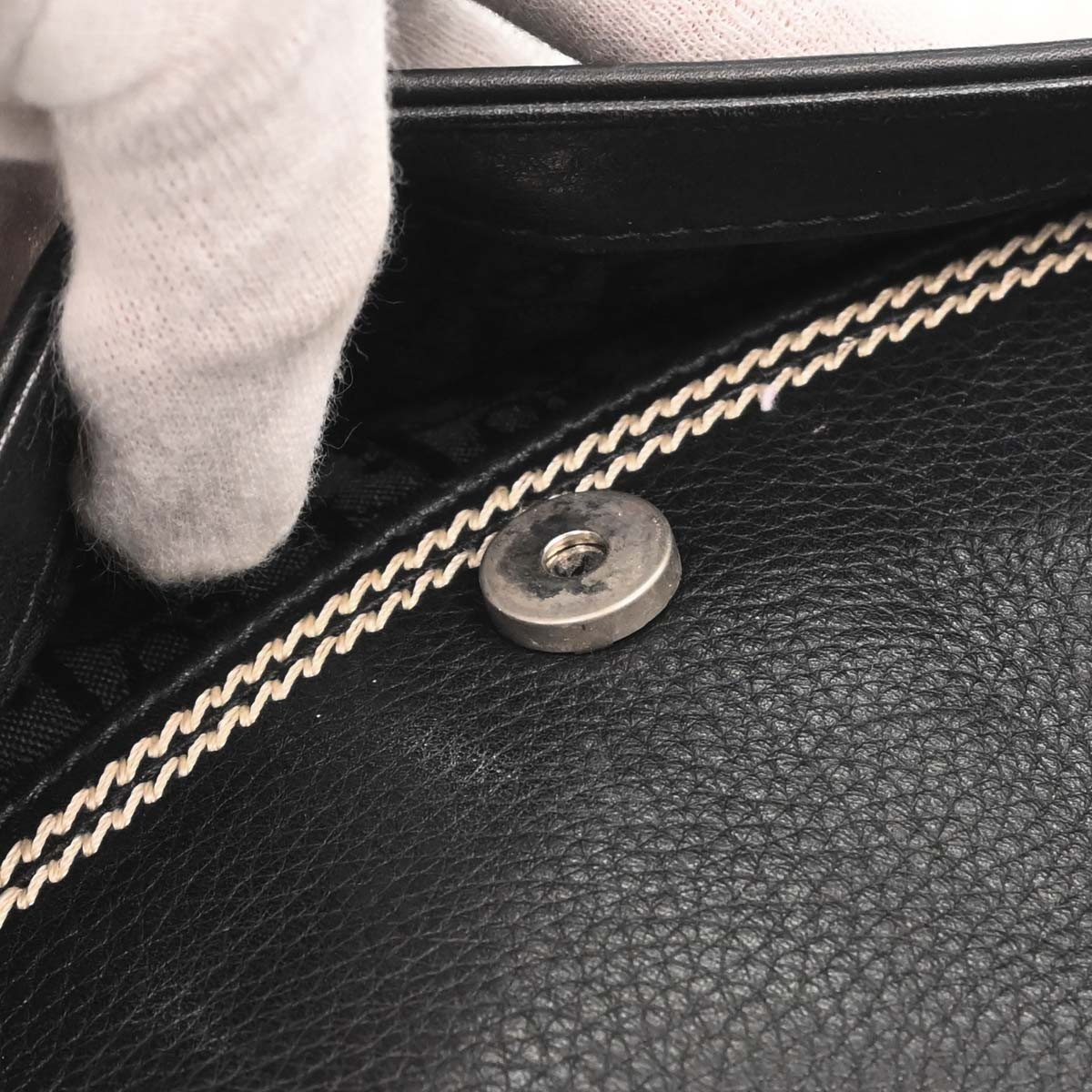 Christian Dior Black Leather Saddle Handbag 01-RU-1026 156159