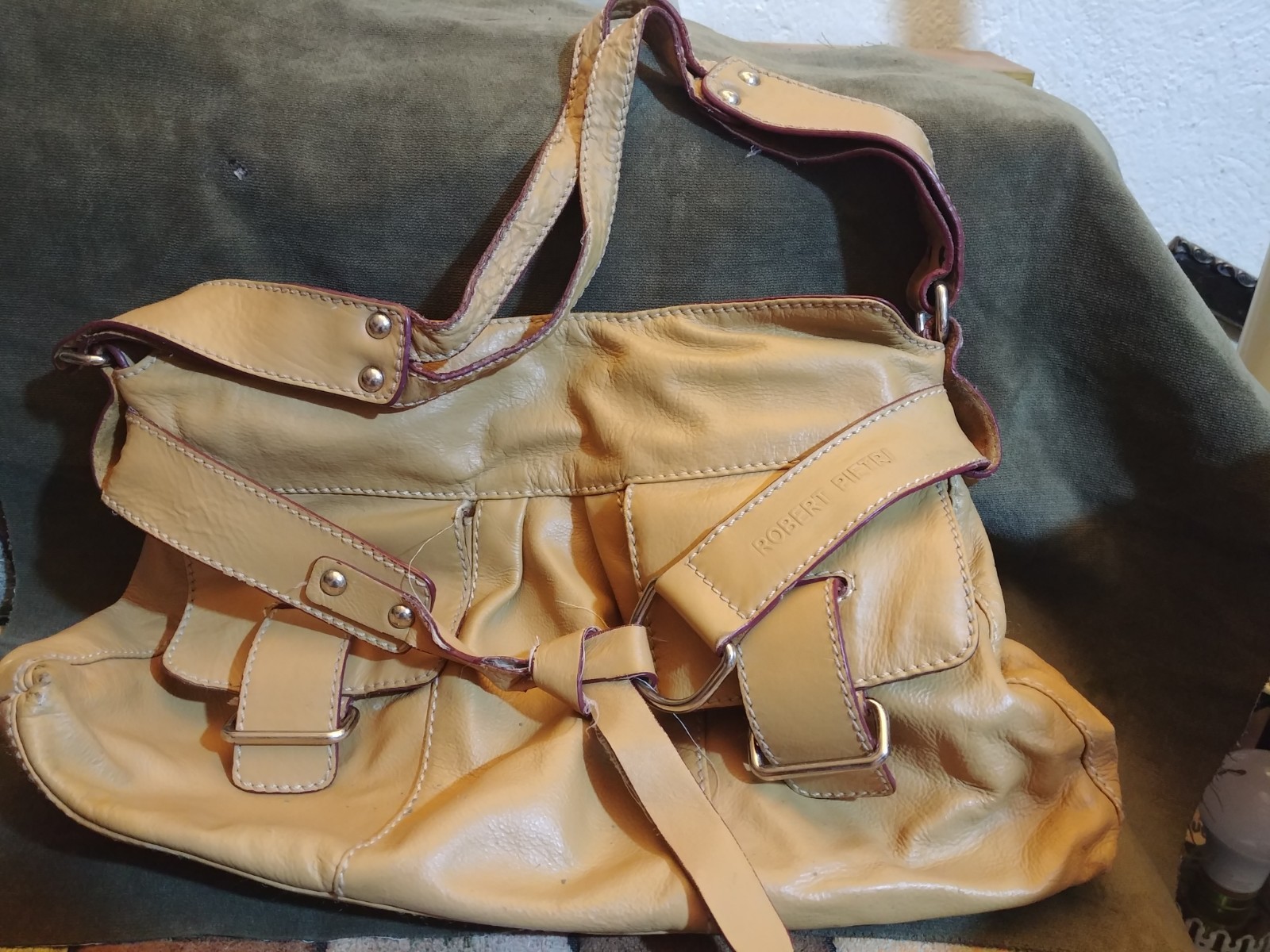 Robert Pietri Spain Tan Leather Shoulder Bag