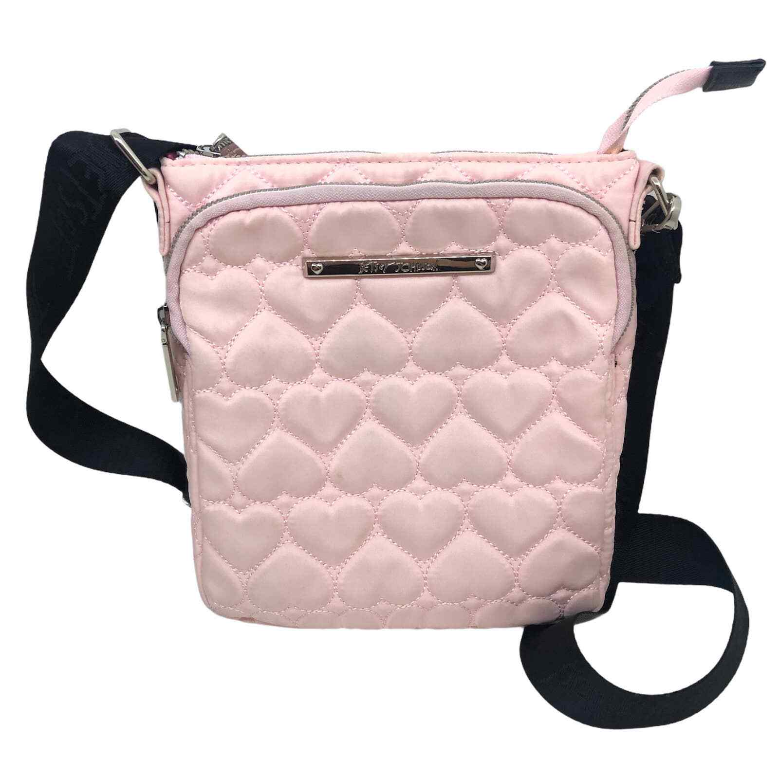 Betsy Johnson blush pink be mine crossbody purse