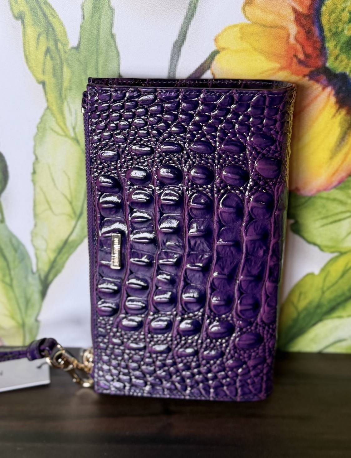 NWT Brahmin Daisy Royal Purple Melbourne Genuine Leather GORGEOUS RICH COLOR