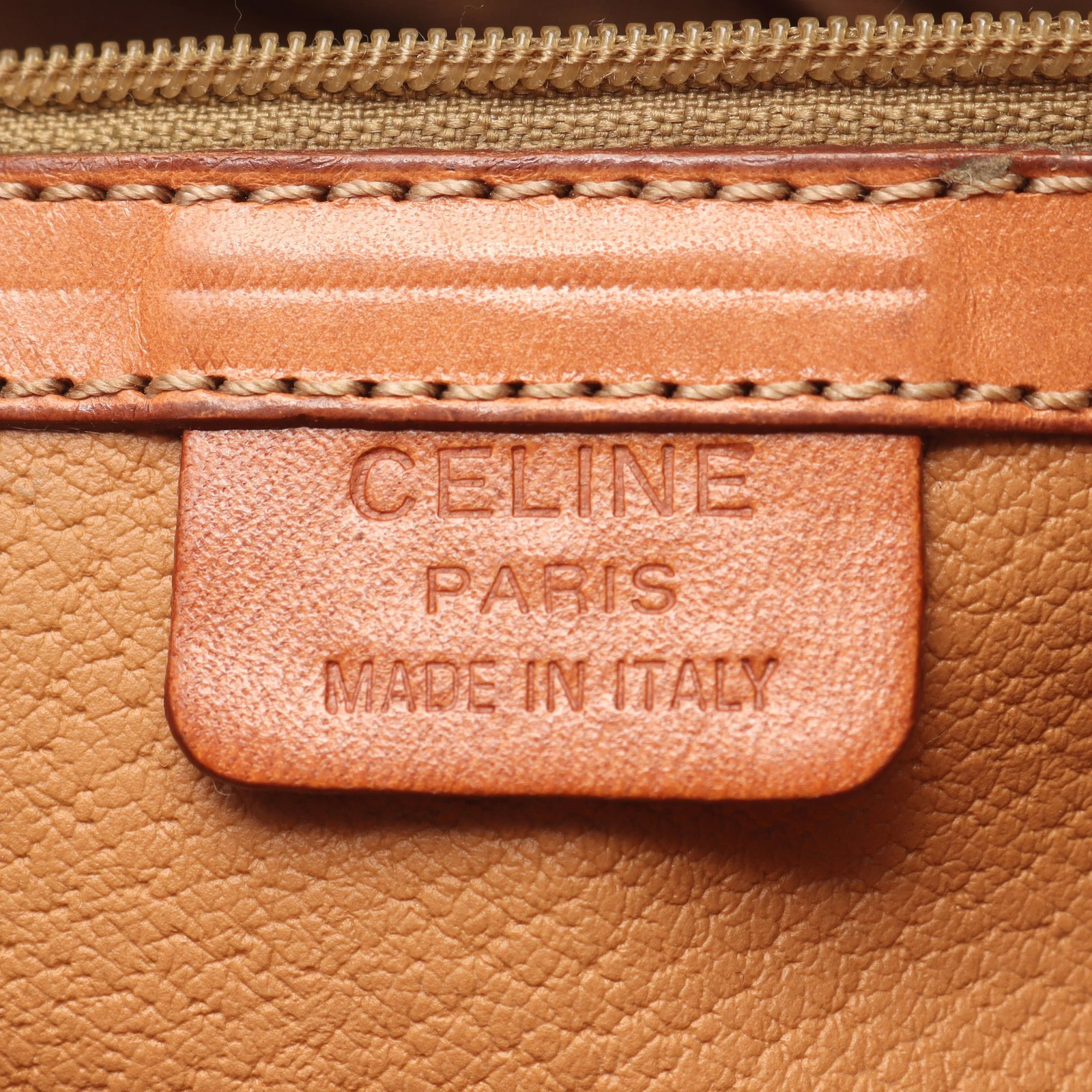 Celine Macadam Handbag Brown PVC #RCB1996