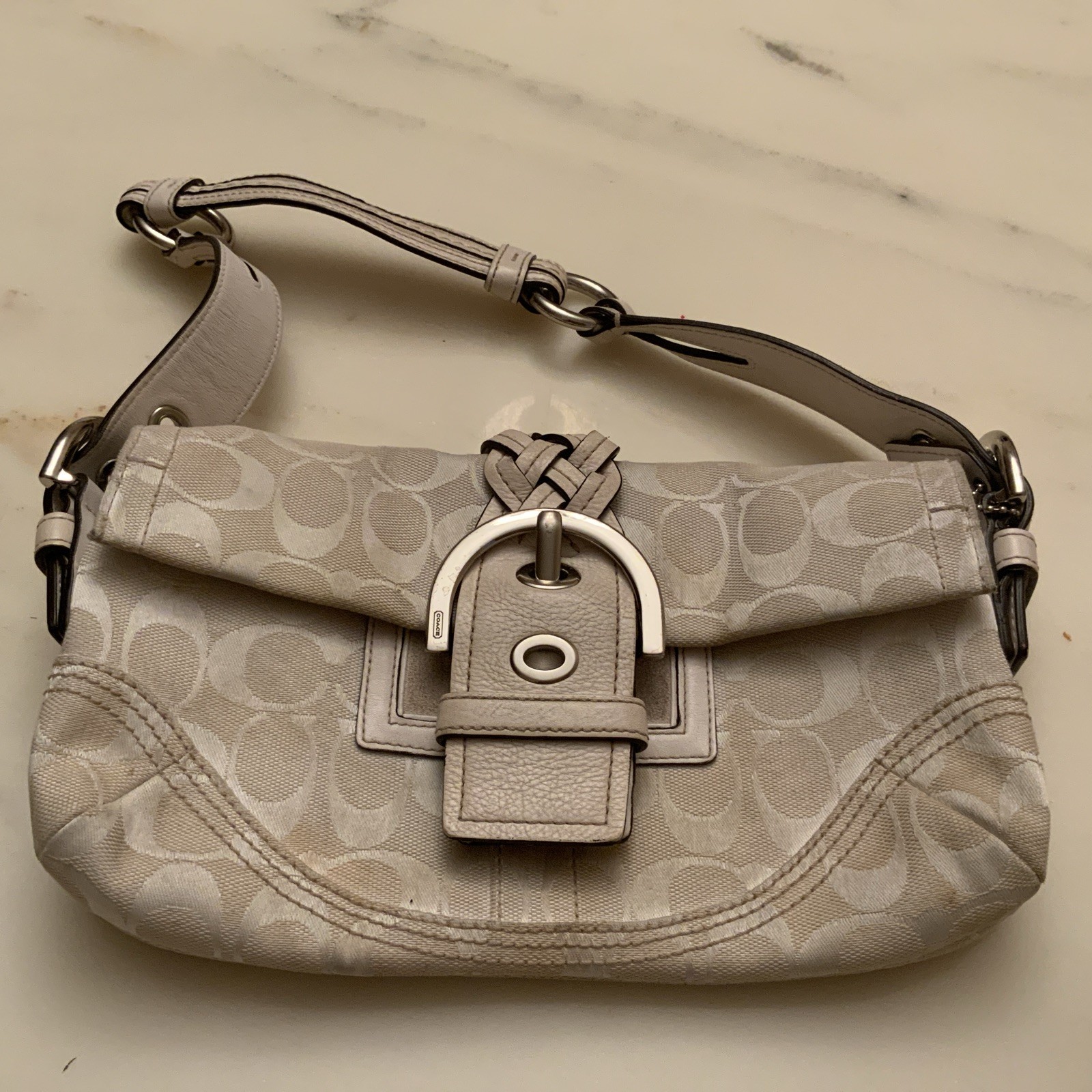 Coach #6280 Signature Boho Classic C Buckle Braided Shoulder Bag ’05 Y2K Hobo