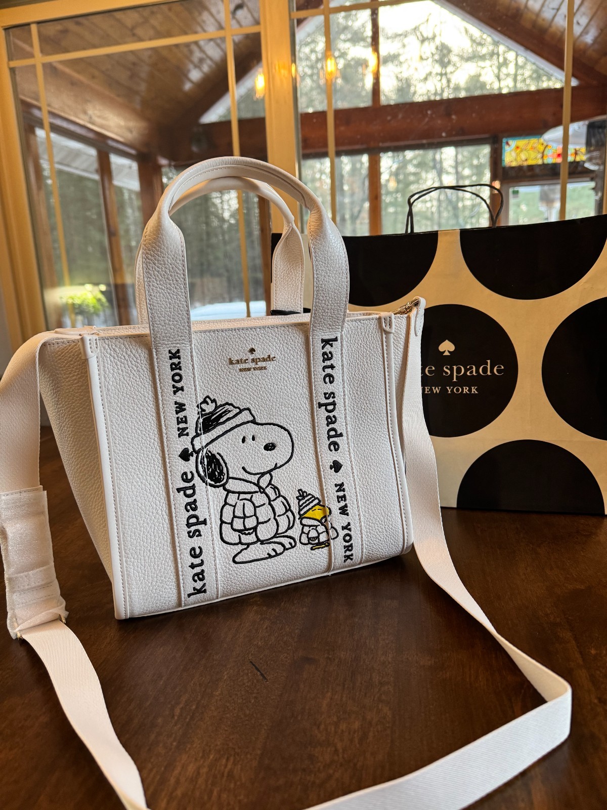 Kate Spade X Peanuts Snoopy Kip Small Tote Crossbody KM629 NWT Limited Edition