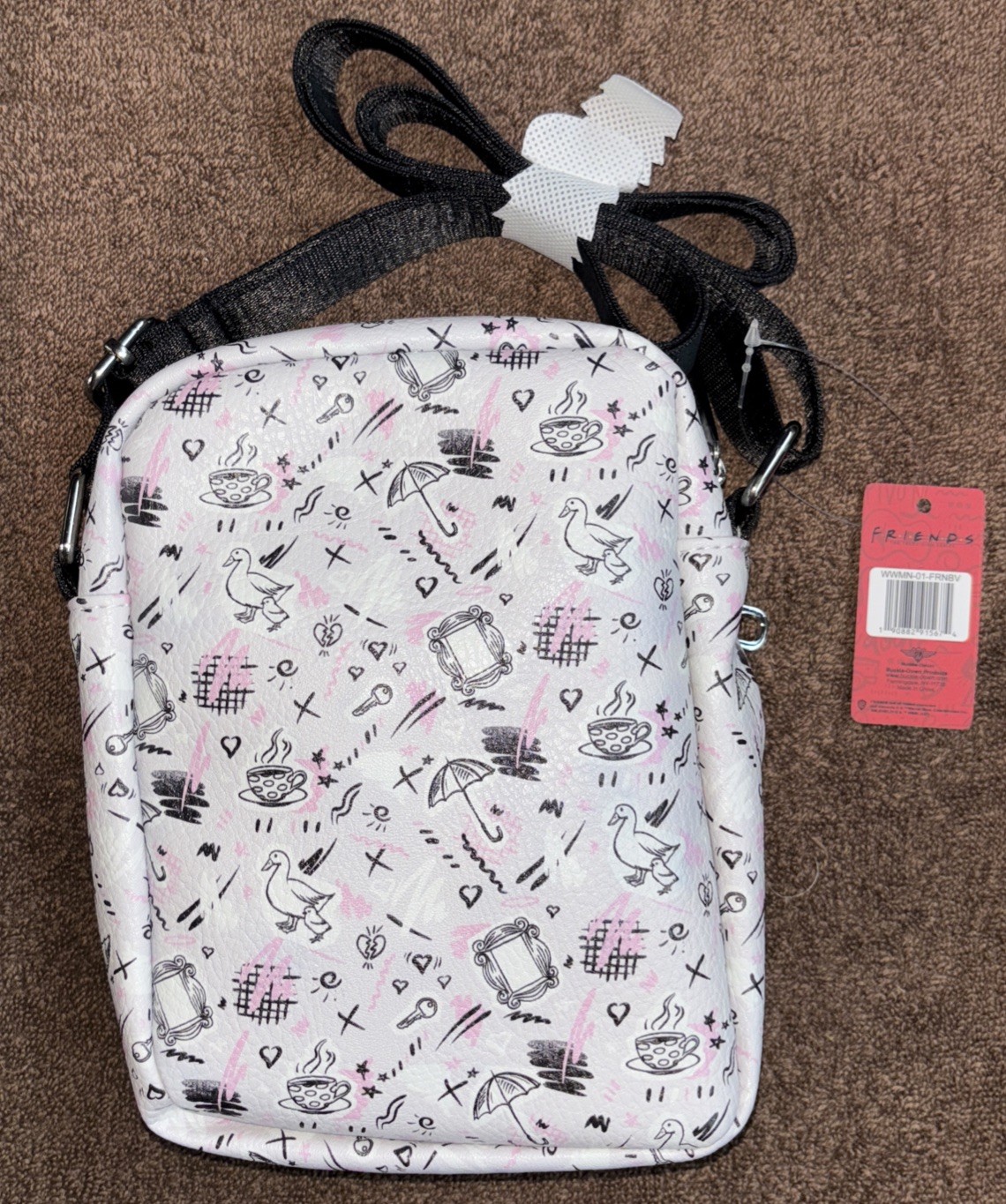 Buckle-Down Friends Television Show Icons Sketch College Crossbody bag NWT