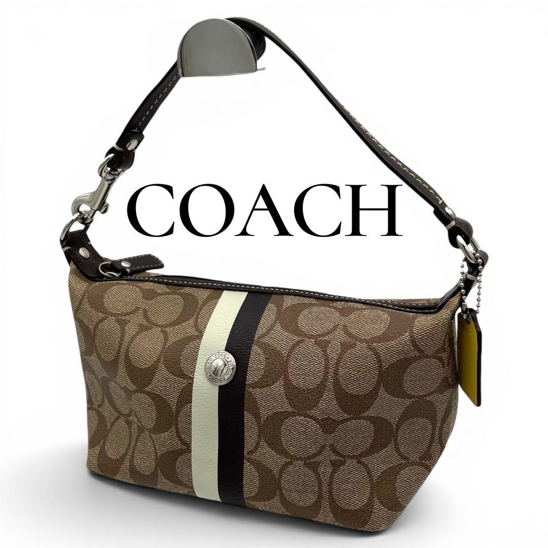 Coach Archive Signature Brown Accessory Pouch Bag Japan Vintage 0712281