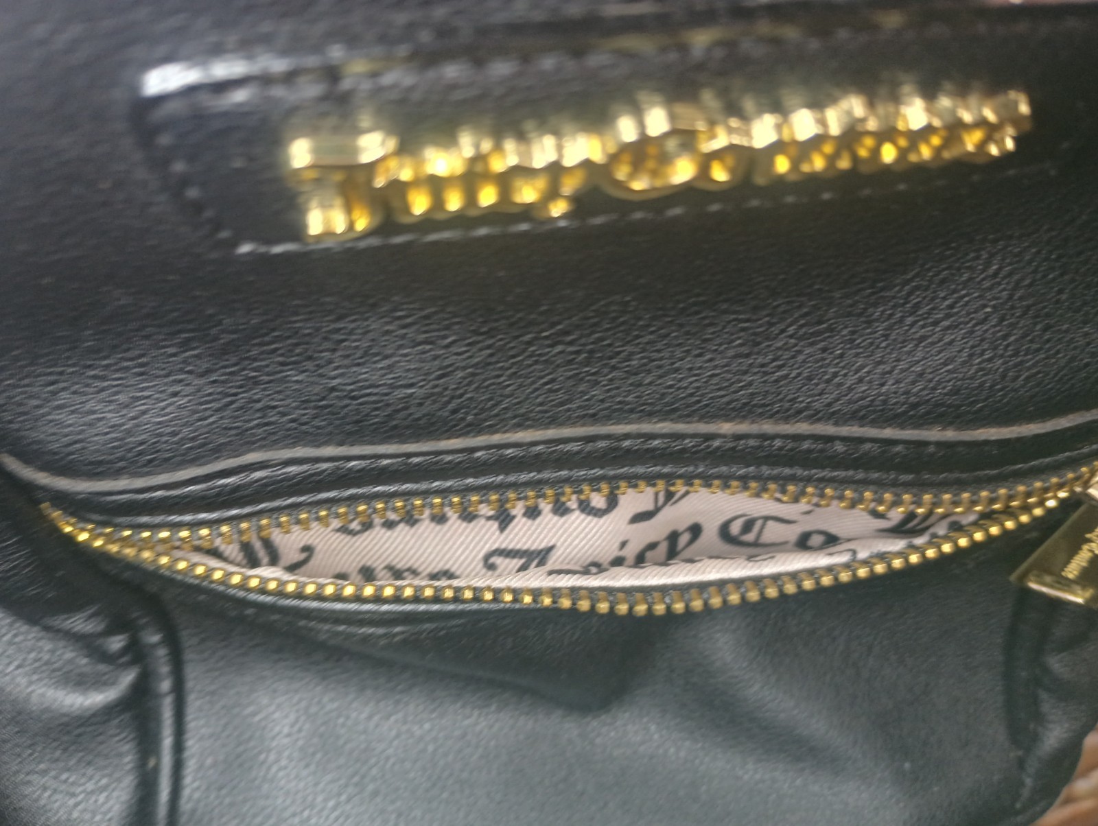 Juicy Couture Mini Backpack Purse Black Gold Hardware Pre-owned Good Condition