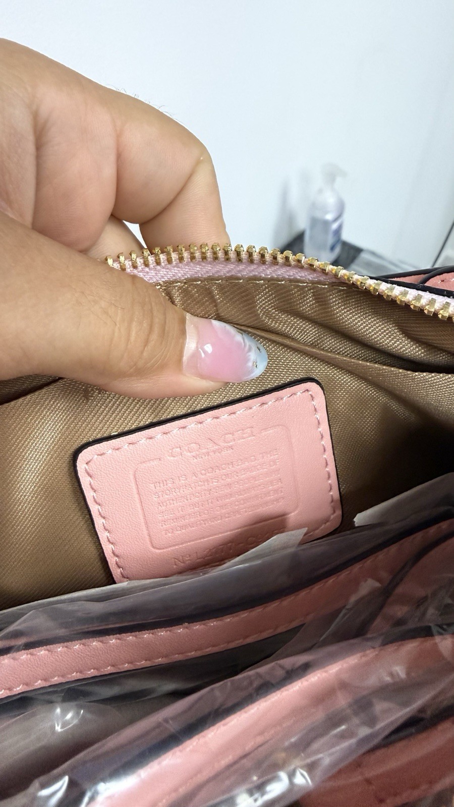 Pink coach Teri Shoulder Bag with Bow Charm