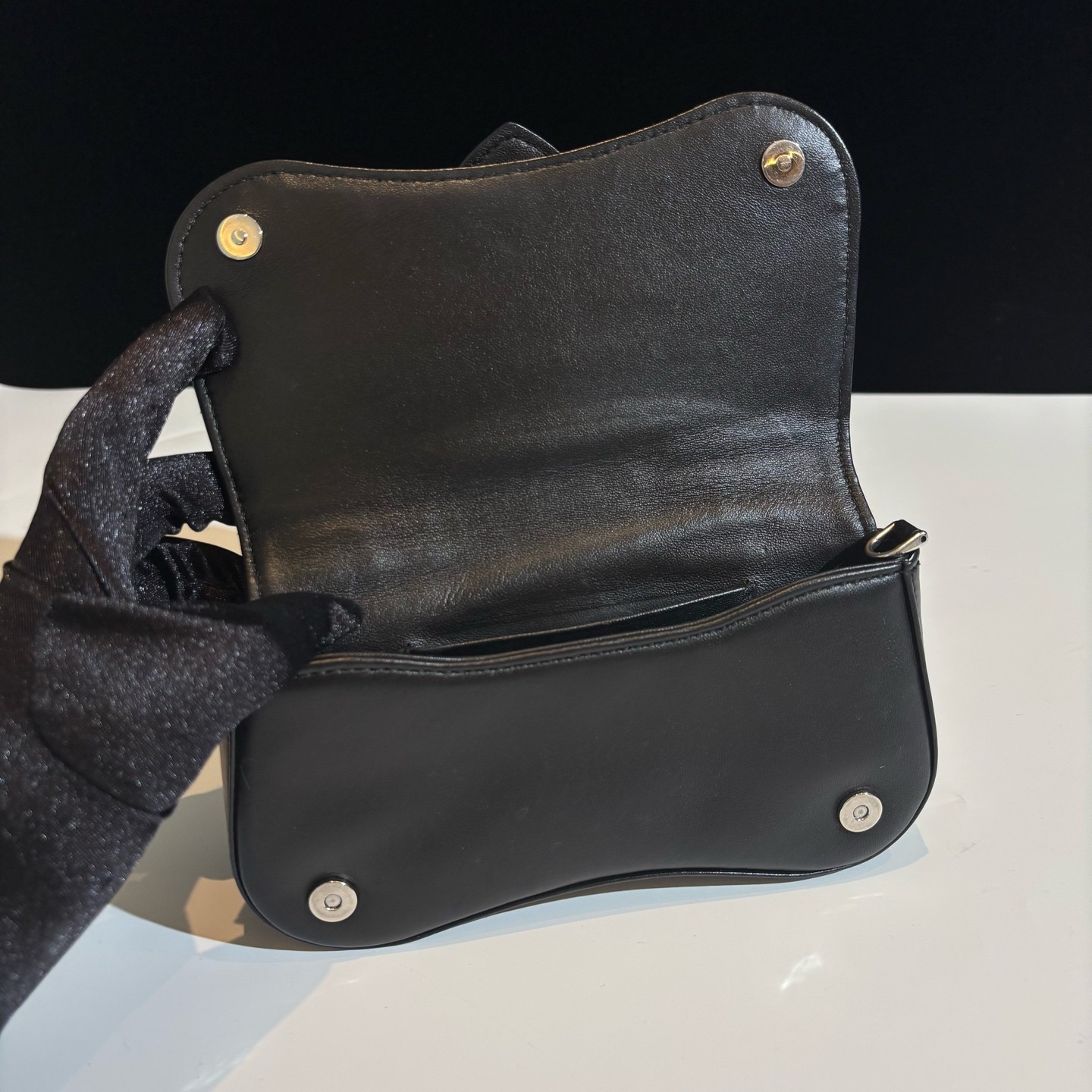 Authentic Vintage Prada Sidonie Leather Shoulder Bag Black Silver-Tone eBay AG