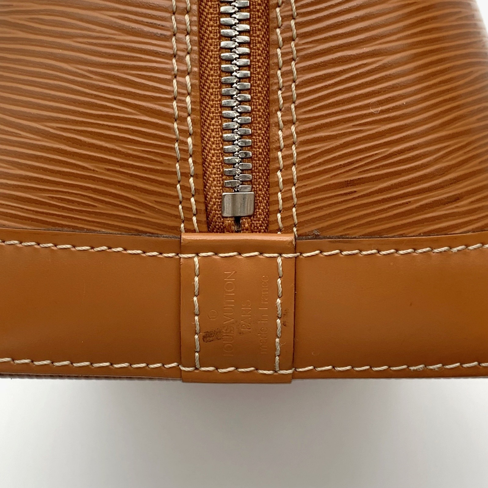 LOUIS VUITTON Alma PM Epi Brown Leather Handbag M52143 Authentic Japan