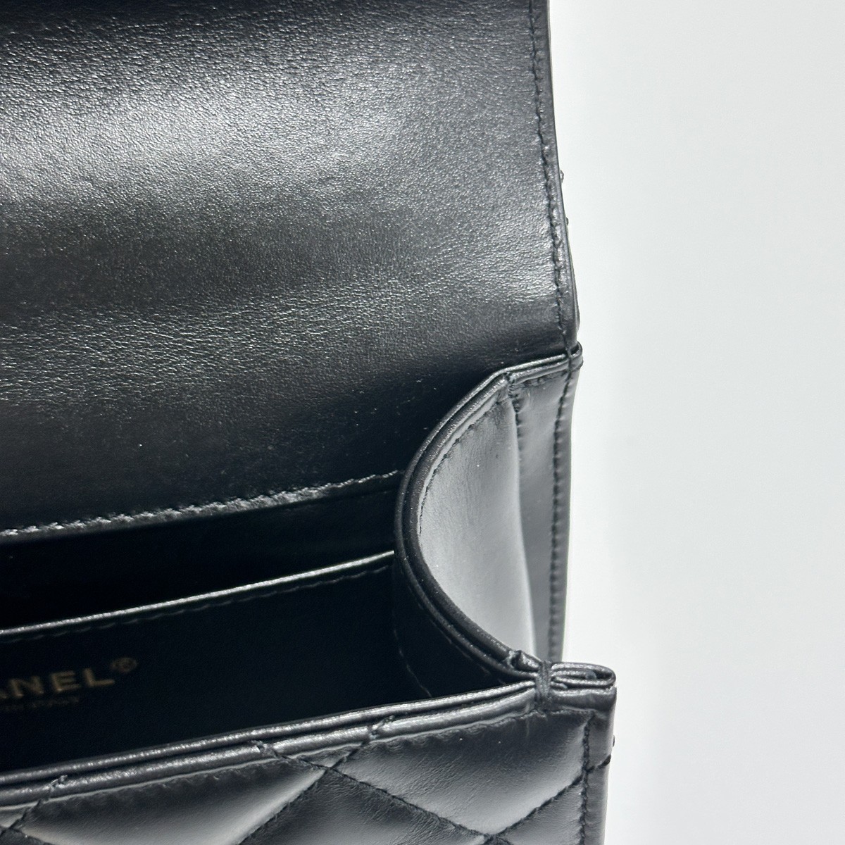 Chanel 24C Black Lambskin Classic Flap Double Gold Ball Adjustable Crossbody Bag