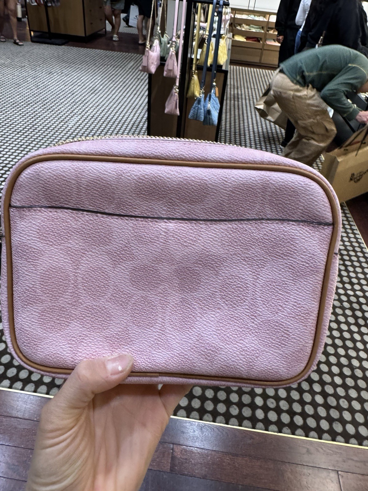 NWT Coach Mini Carey Crossbody Bag In Signature Canvas With Charms CEK74