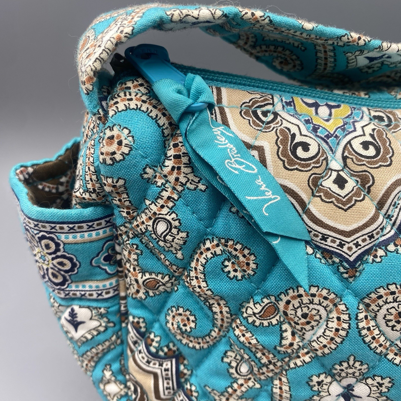 Vera Bradley Small Maggie Handbag Totally Turq Retired Paisley Shoulder Purse