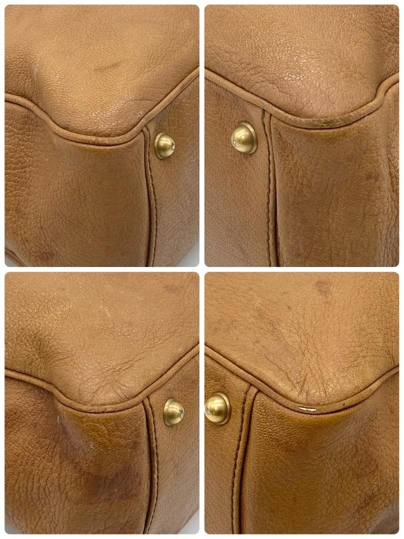 GUCCI Tote Bag with Interlocking G and Blondie in Brown Leather from Japan HJ